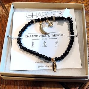 BRAND NEW CHARGED ONYX CHARM BRACELET